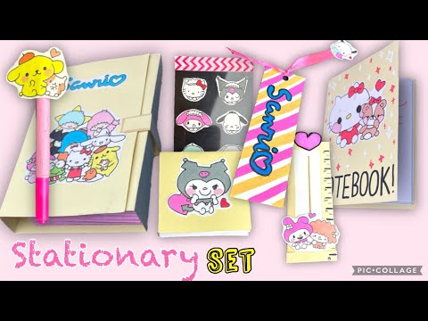 ✨DIY SANRIO STATIONARY SET✨|| Kawaii Sanrio Back to School Handmade Paper Craft💕⭐️