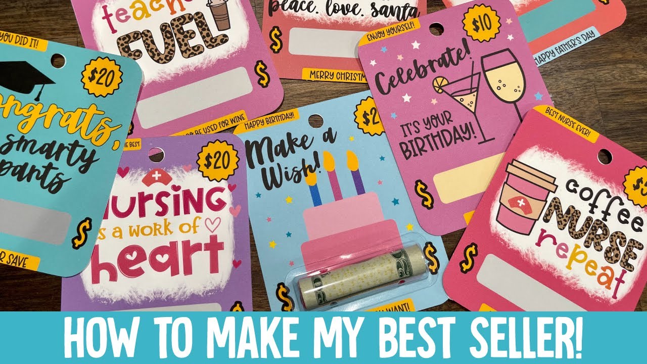 How to Make Money Cards Using Print Then Cut On Your Cricut | My BEST SELLER at Craft Shows & Online