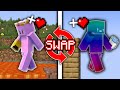 Minecraft DeathSwap, But Every Time We Swap We Gain A Heart...