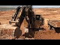 Caterpillar 6040 Mining Excavator Loading Hitachi Dumpers