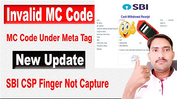 invalid mc code under meta tag morpho | sbi csp finger not capture |