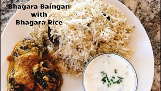 Bhagara Baingan With Pulavbhagara Ricebrinjal Masala Curry