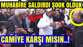 Cami̇ye Karşi Misin. Muhabi̇re Saldirdi. Meydan Fena Karişti. Görülmemi̇ş Röportaj.