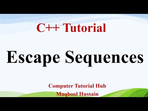 Escape Sequences C++ lecture no 11 - YouTube