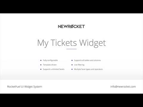 RocketFuel for Service Portal - My Tickets Widget