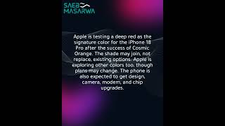 iPhone 18 Pro may debut with deep red as its signature color