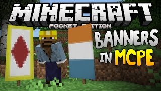 BANNERS in MCPE!!! - Pocket Banners Mod for 0.15.6! - Minecraft PE (Pocket Edition)