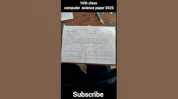 10th class computer science paper 2025