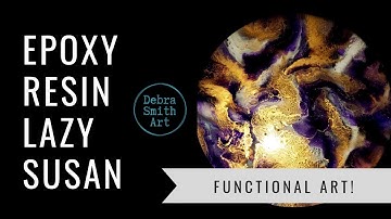 Epoxy Resin Lazy Susan - Fluid Art