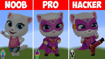 NOOB VS PRO VS HACKER Minecraft Pixel art✨Talking Tom Angela