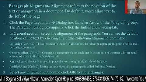 Class X: IT( modifying layout of a paragraph- 1
