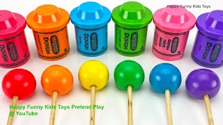 Learn Counting Learn Colors with Play Doh Lollipops Surprise Eggs and Surprise Toys