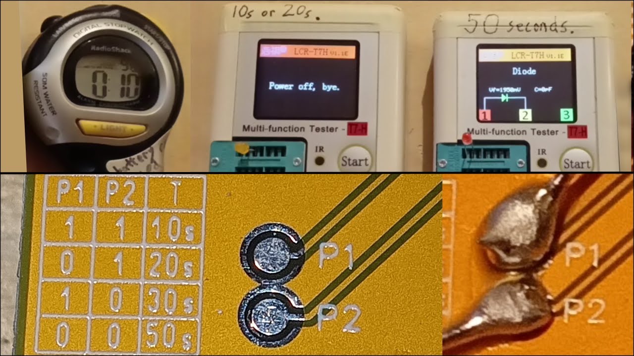 Lcr Timer LCR-T7H component tester_ adjust automatic shutdown time (extend on ...
