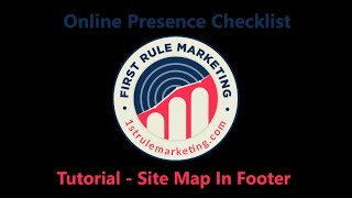 Online Presence Checklist Tutorial - Site Map In Footer