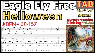 Helloween Eagle Fly Free TAB Guitar Fast Picking Basics