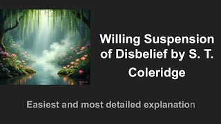 Willing Suspension of Disbelief | S.T. Coleridge | literary Terms &amp; theory #wbslst,#wbpsc,#kvstgtpgt