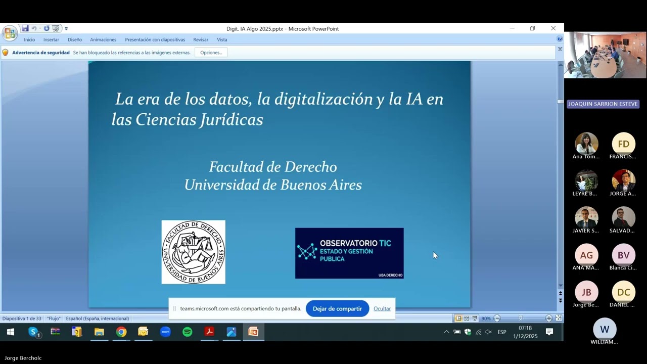 Seminario Workshop Estado de Derecho IA
