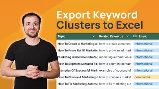 Export Keyword Clusters to Excel for Reporting and Analysis (Tutorial)