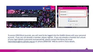 How to access EBSCOhost Religion and Philosophy  journals