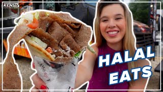 Halal street food, chicken shawarma served at Texas food truck