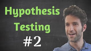 Hyp testing #2: Testing for μ when σ is known.