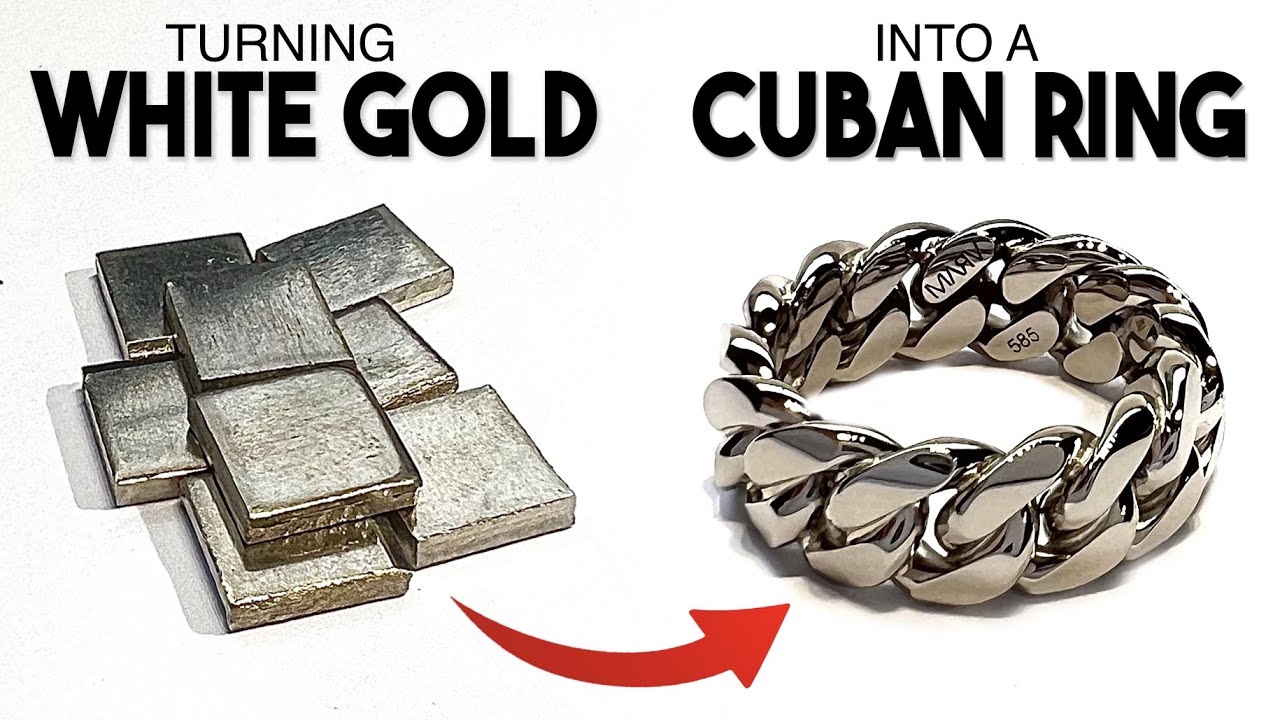 MAKING A WHITE GOLD CUBAN LINK RING!