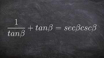 Learn how to verify a trigonometric identity