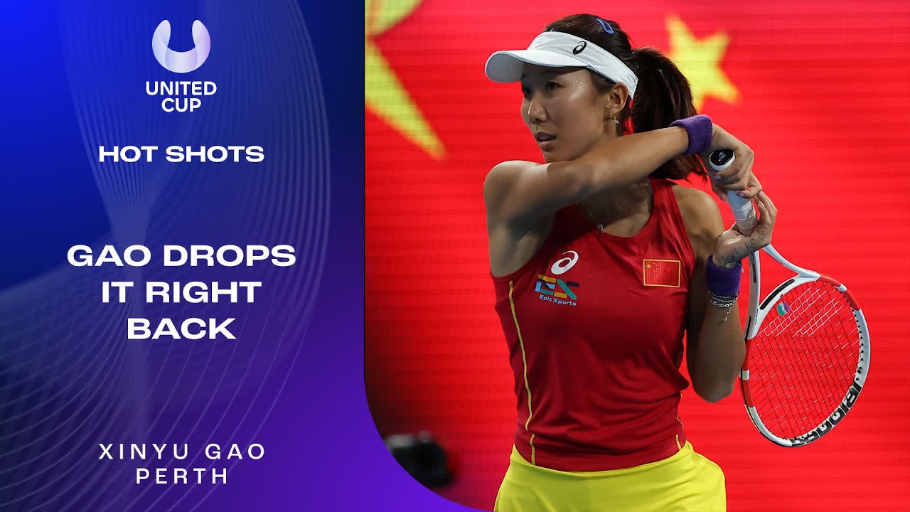 Gao Xinyu Returns A Drop Shot Right Back | United Cup 2025