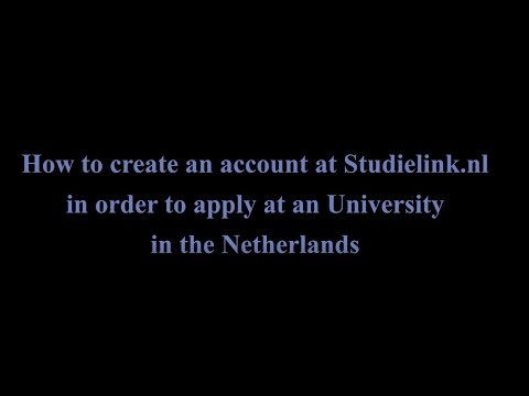 How to register at studielink.nl