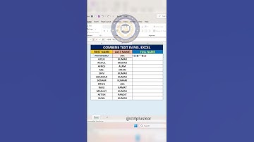 Combine Text in Ms. Excel #excel #spreadsheetmagic #microsoftoffice #viralvideo #excelformula