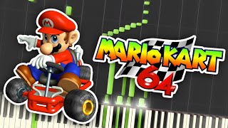 Mario Kart 64 - Mario Raceway Theme Piano Tutorial Synthesia