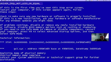 Driver_irql_not_less_or_equal SOLVE download the software now | blue screen | BSOD | VIDEO