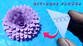 How To Make Beautiful Rose Flower Diy Paper Rose Flower Paper Flower Making Step By Step