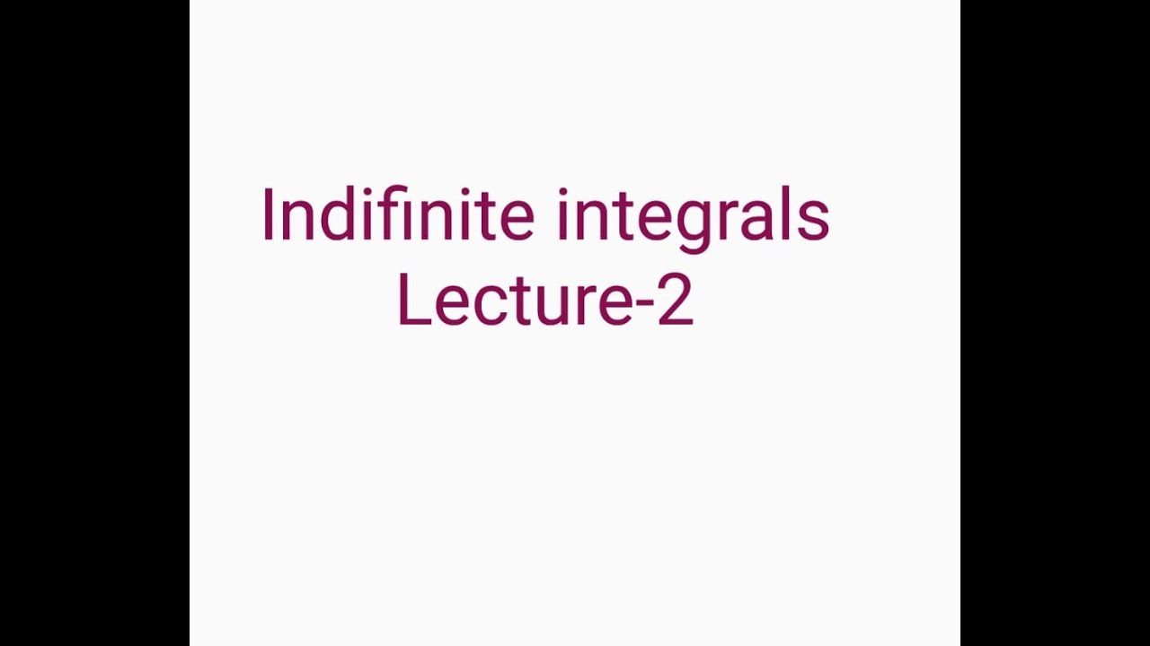 indefinite integrals class 12th by substitution method