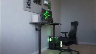 Veken Standing Desk Electric 47 2 Inch, Height Adjustable Sit Stand Up, Wood Desktop, Work Home