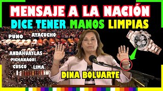 MENSAJE A LA NACION de Dina Boluarte  sobre Rolex: "irá a la Fiscalía Cuando tenga tiempo"