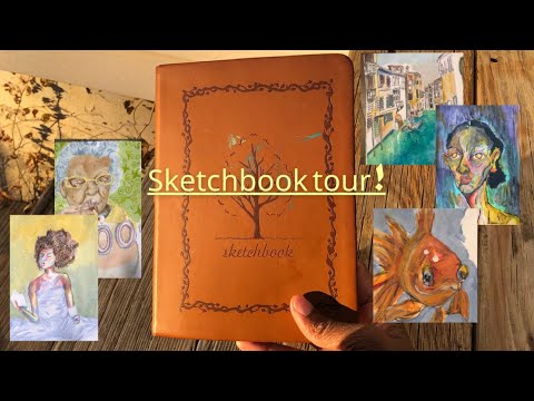 Quick flip through of my sketchbook! My first ever sketchbook tour ...