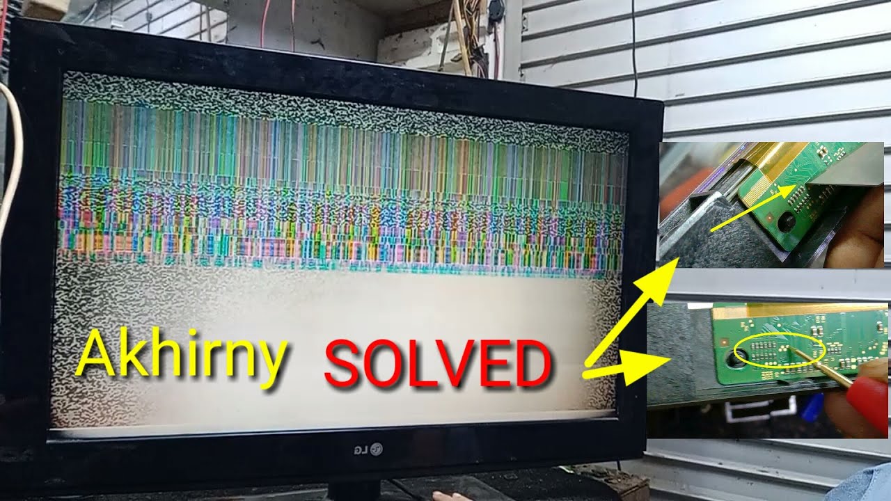 TV LCD LG PROBLEM PANEL LCD BERGARIS WARNA WARNI 