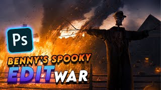 My Entry to Benny's Spooky EDIT WAR 2022 (HALLOWEEN) - Photoshop Speed Art