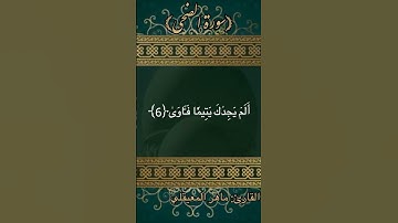 سورة الضحى - تلاوة ماهر المعيقلي