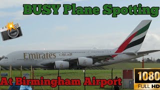 BUSY Plane Spotting At BIRMINGHAM AIRPORT | A380, 787, E195 AND MORE! | HD 60fps