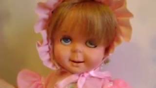MATTEL~TALKING BABY SAY 'N SEE DOLL~PULL STRING~MOVING EYES / MOUTH~WORKS!~1965