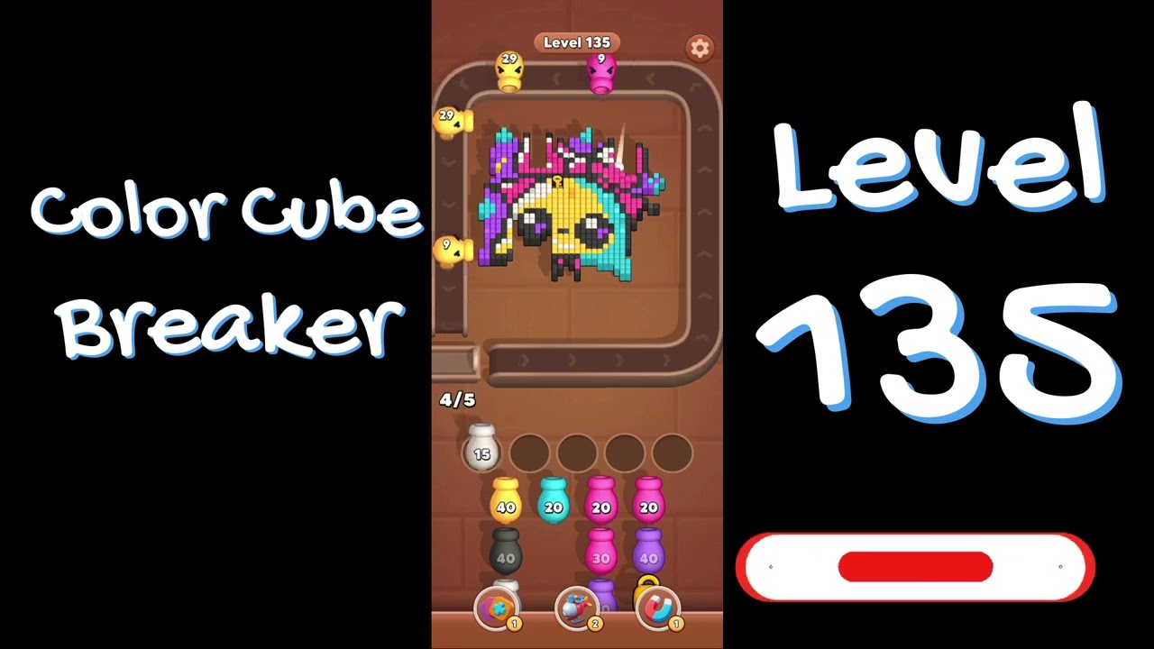 Color Cube Breaker Level 135 Gameplay 🎮 | Smash Cubes Puzzle Game | Go Answer