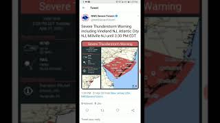 Vineland, New Jersey Severe Thunderstorm 4-21-20