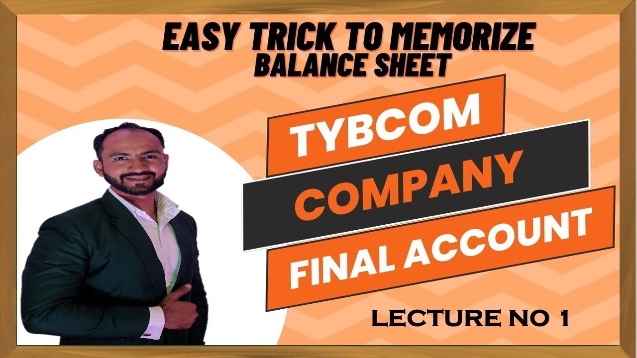#1 TYBCOM FA CHP 1 Company Final Account | BALANCE SHEET SUM || Sem 5 |Siraj Shaikh |