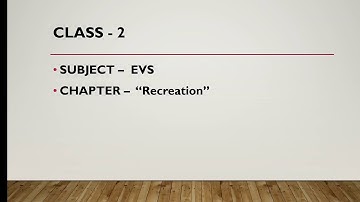 Class-2, EVS- "Recreation"(lect-16)By...VD