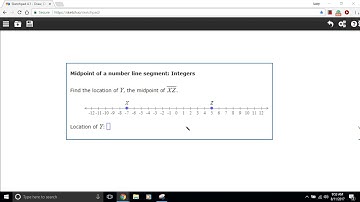 Midpoint of a segment on the number line