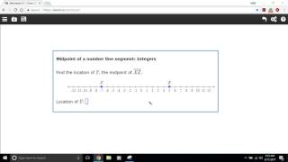 Midpoint of a segment on the number line