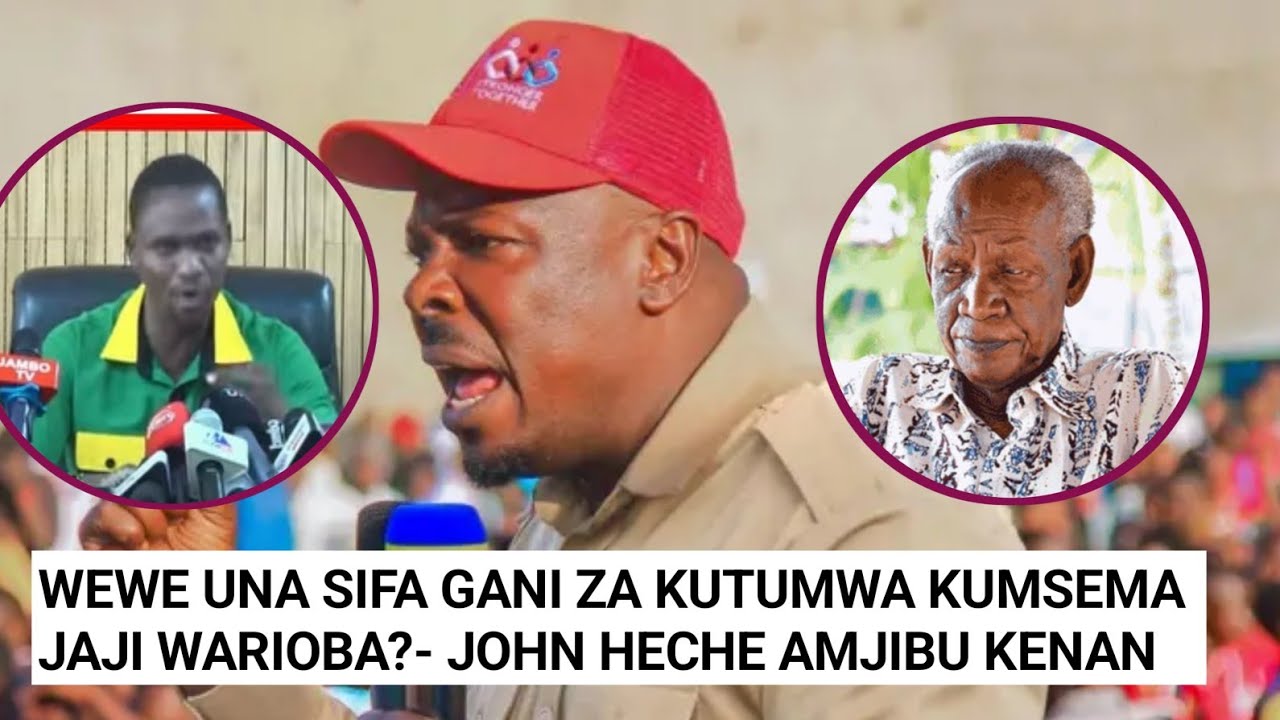 JOHN HECHE ASHUNDWA KUVUMILIA AMJIBU KENAN KIHONGOSI BAADA YA KUMJIBU WARIOBA