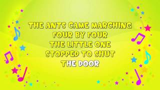 The Ants Came Marching | Karaoke | Action Song | Counting Song | Nursery Rhyme | KiddieOK